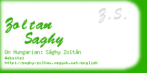 zoltan saghy business card