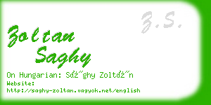 zoltan saghy business card